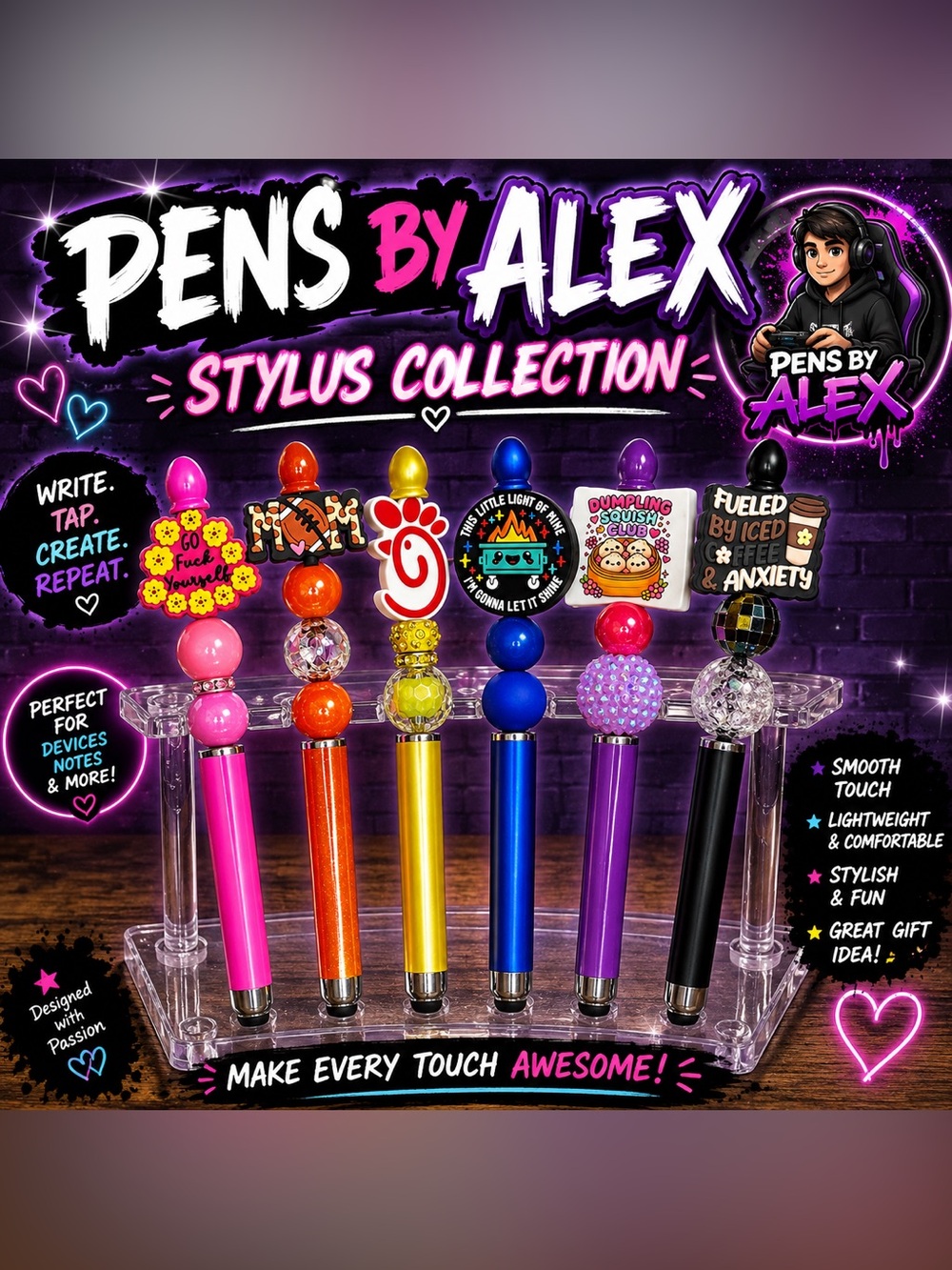 Pens By Alex - New Stylus Debut - Choose 1